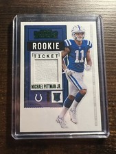 A100,399 - 2020 Panini Contenders Rookie Ticket Swatches #14 Michael Pittman Jr.