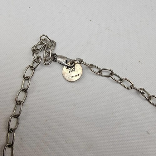 Handmade Caged Quartz Pendant With Inclusion Sterling Silver 18 Inch Tested - Picture 6 of 8