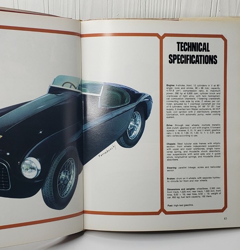 1973 The Ferrari Hardcover Book Dust Jacket Gianni Rogliatti Illustrated Car - Imagen 13 de 22