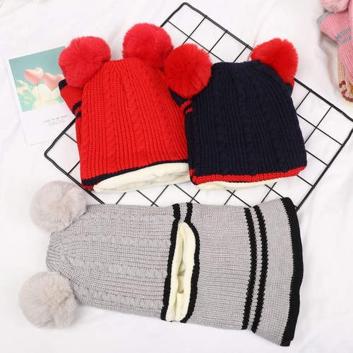 Children Knitted Cap Cartoon Balaclava Hat Neck Face Guard Baby Beanie Hat - Picture 11 of 19