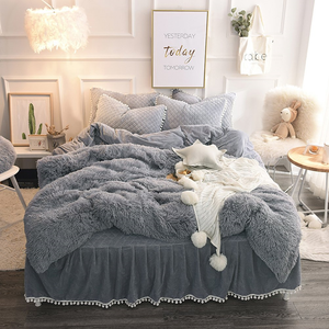 Liferevo Luxury Plush Shaggy Duvet Cover Set 1 Faux Fur Duvet