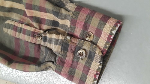 Roundtree and Yorke plaid shirt sz L brown, beige, green, red - Picture 8 of 8