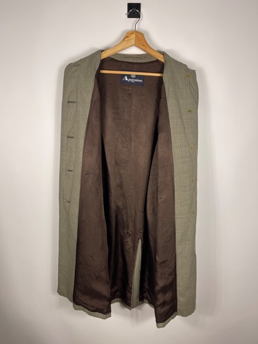 Aquascutum Women's Vintage Belted Trench Coat Check Pattern Jacket Size 10Reg - Picture 7 of 10