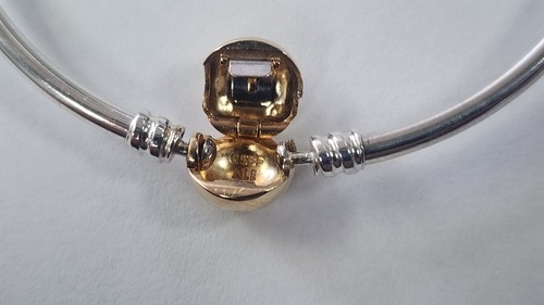 XL EXTRA L Authentic Pandora Bracelet with 14k Gold & Sterling Charms-13 charms! - 第 5/13 張圖片