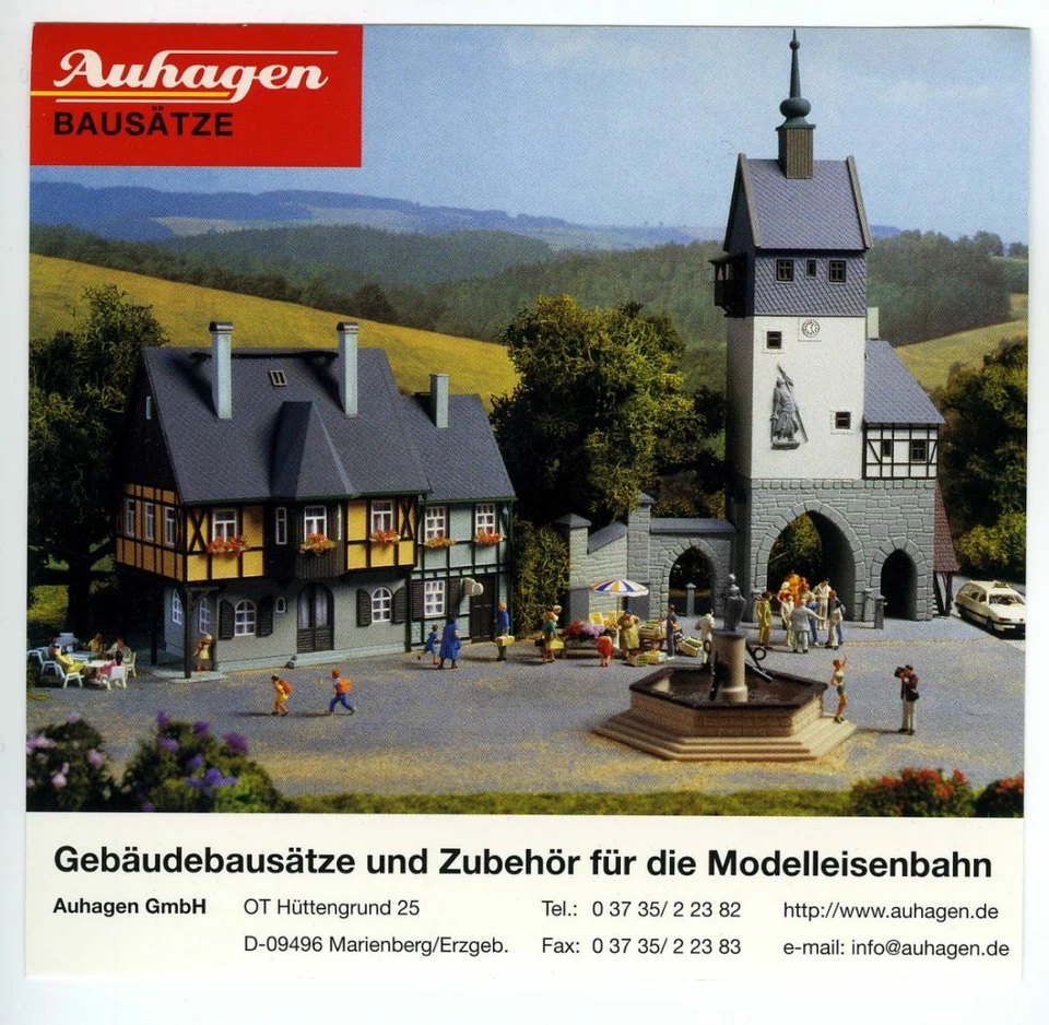 Aufkleber Modelleisenbahn Auhagen Bausätze ca. 12x11,5cm Marienberg Erzgebirge - Bild 1 von 1