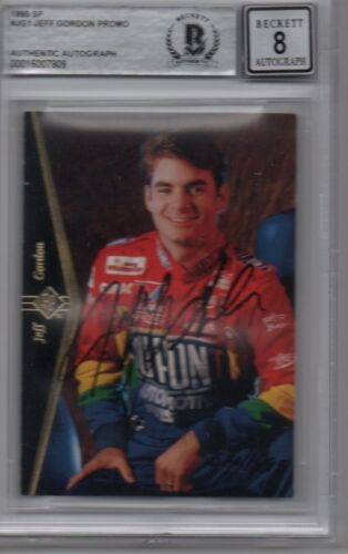 1995 UPPER DECK JEFF GORDON AUTOGRAPHED CARD#JG1 AUTHENTIC AUTO 8 BY BECKETT - Picture 1 of 6