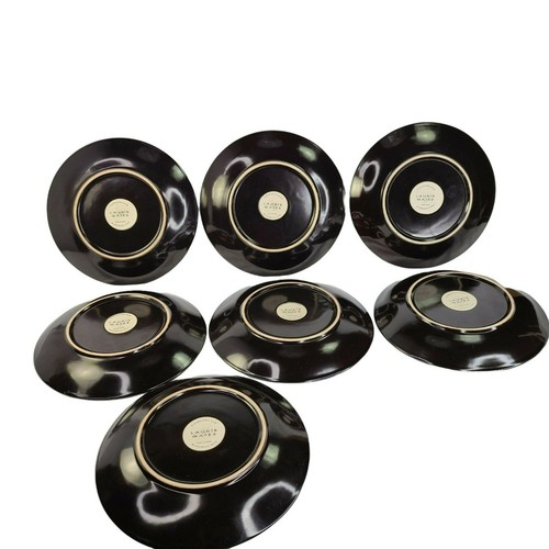 Laurie Gates Dinnerware Salad Plates California Designs Stoneware Set of 7 Brown - Picture 6 of 7