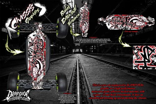 LOSI 8IGHT-T 3.0 2.0 'GEAR HEAD' CHASSIS WRAP HOP UP DECALS FITS TLR241009 RED | eBay