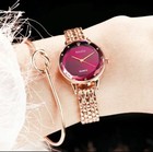 Naidu Women's Watch Rose Gold Stainless Steel Red Quartz Gold Women