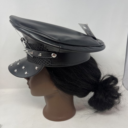 Goth Punk Black Faux Leather Daddy Spikes Halloween Pins Dress Up Festival - Picture 4 of 9