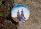 SMALL VINTAGE HAND MADE ENAMEL BADGE # ST. GALLEN SWITZERLAND