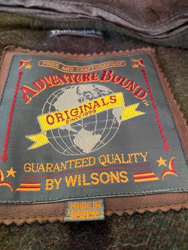 Vintage Wilsons Adventure Bound Heavy Brown Leather Jacket Zip Out Lining XXLT - Picture 4 of 15