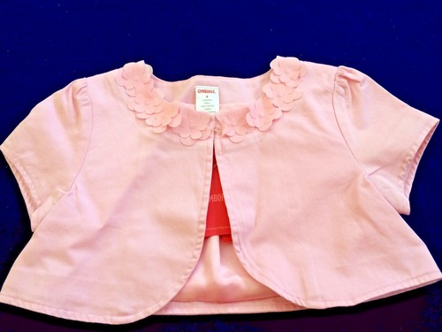 Neu mit Etikett Gymboree 2-teiliges Set rosa Baumwolle Corsage Blume kurze Jacke und Rock Mädchen 6 - Bild 2 von 4