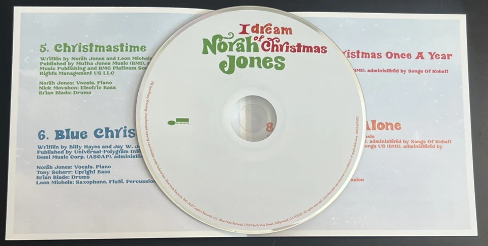Wie Neu - Norah Jones - I Dream Of Christmas - Blue Note B003407602 (2021) - Bild 3 von 3