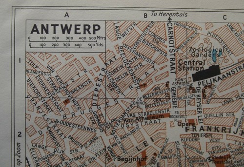 Vintage Map: Antwerp, Belgium, by McLagan & Cumming, 1963 - Picture 2 of 4