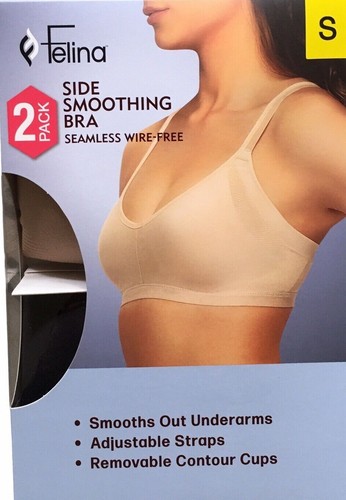 Felina Women's 2 Pack Side Smoothing Bra - Picture 7 of 7