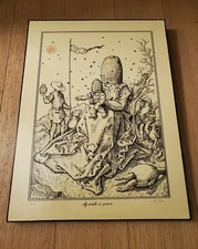 Ravi Zupa HPM Print Signed Art Street Bansky Obey Ink Drawing Painting Thy Smile