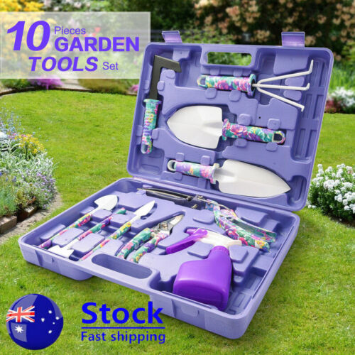 10Pcs Garden Tool Set Shovel Harrow Potted Flower Gardening Tools Gift Kit - Picture 2 of 12