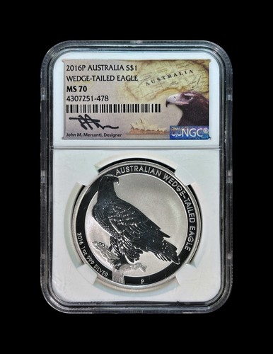 AUSTRALIA. 2016, Dollar, Silver - NGC MS70 - Top Pop ๐ฅ Wedge-Tailed Eagle ๐ฆ
 - Picture 2 of 5