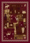 Milliken Red Contemporary Cubes Blocks Area Rug Nature Print Deer Trail Brick