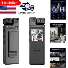 Compact 1080P Body Worn Camera with Night Vision - 6-8 Hours of Recording