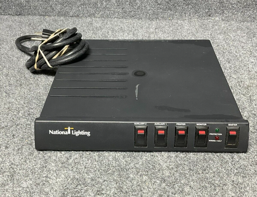 National Lighting PC200 6-Outlet Surge Suppressor for PC/AV Use ⚡
