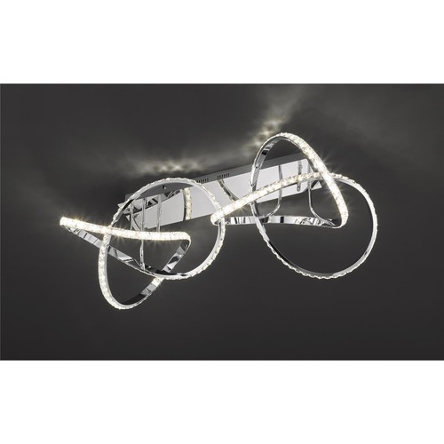 Deckenleuchte Abro Wofi by Global Technics LED Chrom Glaskristall Deckenlampe - Bild 3 von 4