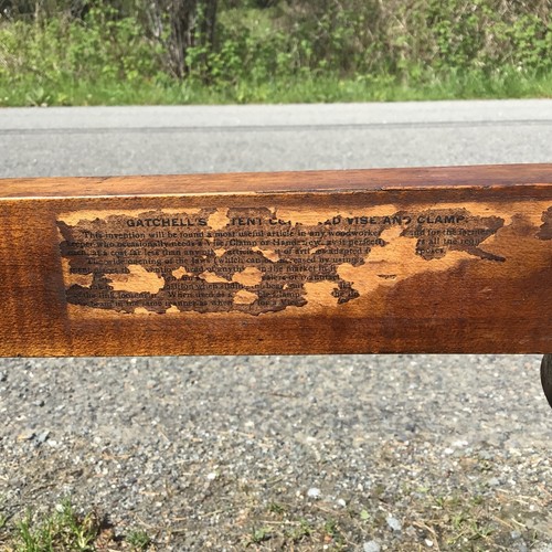 Vintage Bench Vise . The Only One Known To Exist ? Charles Gatchels Patent 1891 - Picture 5 of 24