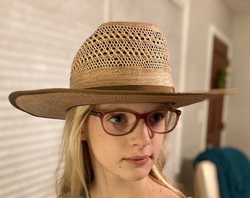 Texas Hat Company, Lorado, TX niedrige Krone belüftete Cowboymütze toller Zustand - Bild 2 von 12