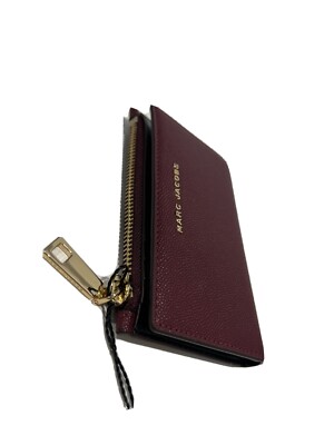 い*。様 【新品】MARC JACOBS bifold wallet 二つ折り財 MARC JACOBS Pomegranate Leather Bifold Small Wallet NWT *MSRP $135