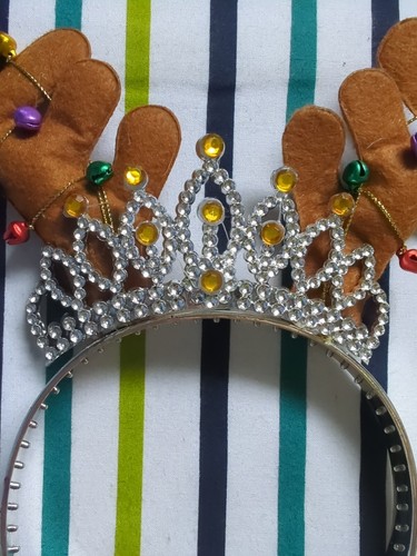 Reindeer Tiara Hatband Christmas Fancy Dress Hat Accessory xmas Cute Animal Fun - Picture 8 of 24
