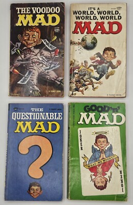 #ad Vintage 1960#x27;s MAD Comics Paperback Book Lot of 4 Voodoo Mad Questionable Mad $32.00