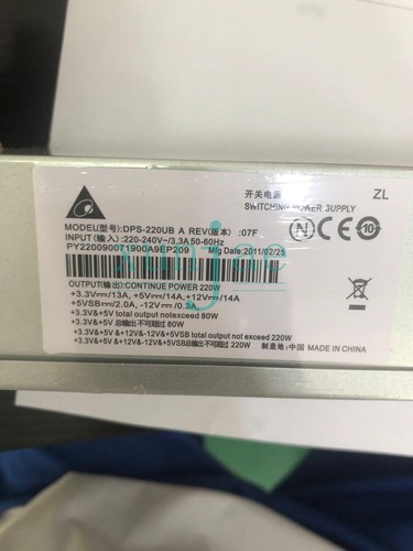 FÜR Delta DPS-220UB A 220-240V Schaltnetzteil