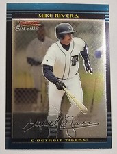 2002 Bowman Chrome Baseball Trading Card #119 Mike Rivera Rookie Detroit Tigers 