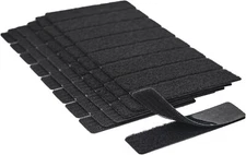 24 Sets 1x4 inch Hook and Loop Strips with Adhesive Heavy Duty Fasteners (Black)