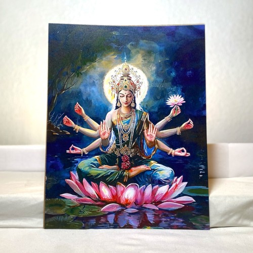 Hindu Art Poster 11"X14" - Krishna Shiva Ganesha Durga Lakshmi Saraswati Art - Picture 20 of 40