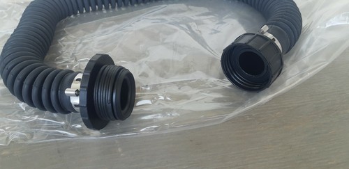 Lote 2 MASCARILLA GAS ISRAEL NUEVA Negra FLEXIBLE Goma Manguera Aire Tubo 40mm Original  - Imagen 6 de 6