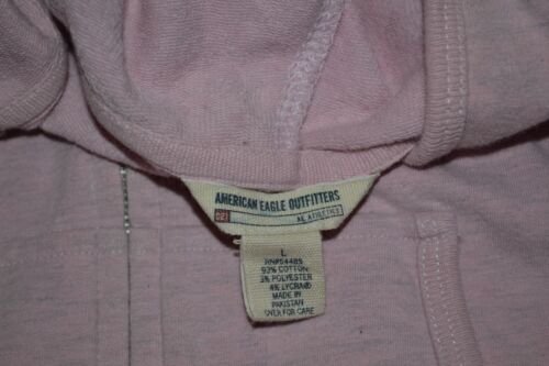B6- American Eagle Pink/Gray Full Zip Hooded Jacket Size L - Picture 3 of 3