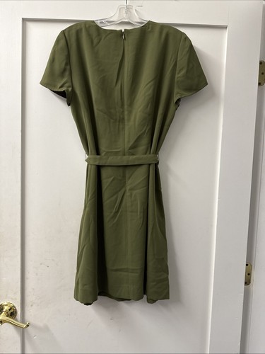 J Crew Women’s Shirt Dress Olive Green Belted Size 10 NWT - Picture 7 of 7