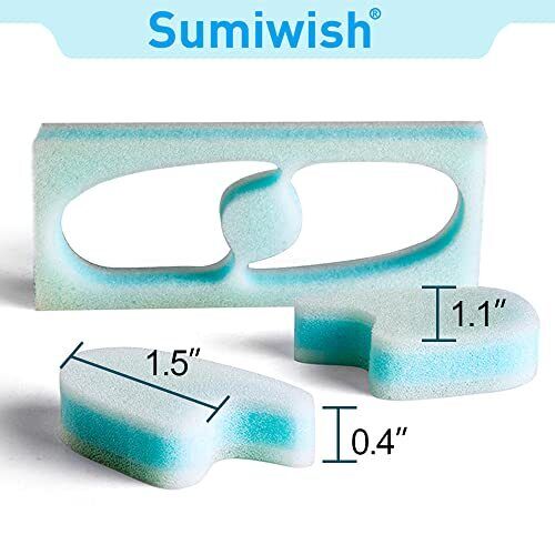 Foam Toe Separators, 10 Pack Breathable Toe Spacers, Reduce Friction and Blue - Bild 3 von 7
