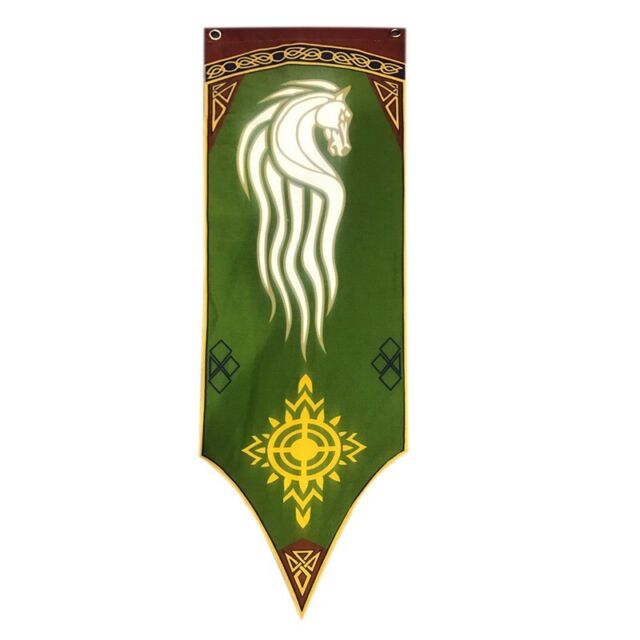Bandiera Signore degli Anelli Gondor & Rohan / bandiera | 100 x 40 cm- Bandiera Signore degli Anelli Gondor & Rohan / bandiera | 100 x 40 cm-