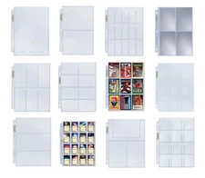 (5) Ultra Pro Pocket Album Pages Fits 3 Ring Binders, Sports Cards Photos Gaming