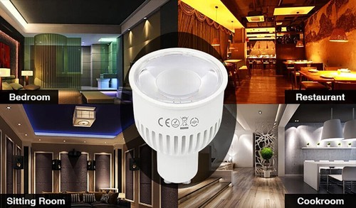 GU10 6W RGB+CCT LED Spotlight Multi Color+White Dimmable Bulb Mibox 85-265V - Picture 10 of 10
