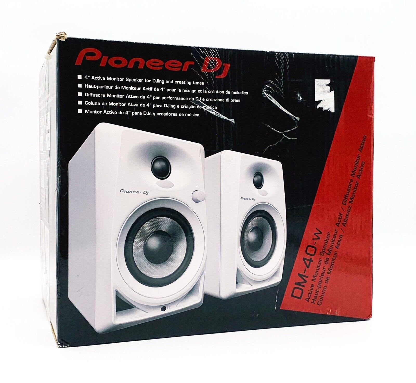 Pioneer DM-40-W 4-inch Active Desktop Monitors / Speakers - Pair (White)  DM40