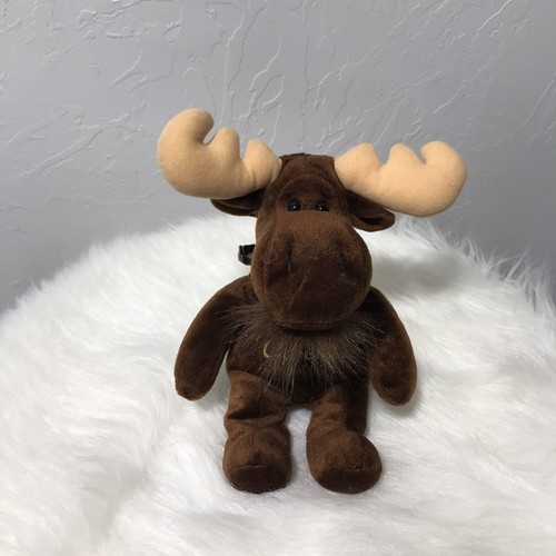 CABELA'S 9” Brown Morty MOOSE PLUSH - Bean Bag Brown Small Stuffed Animal Toy - Picture 2 of 11