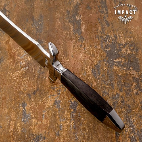 Custom Long Recurve Clip Point Bowiemesser 21,10" D2 Klinge - von Impact Cutlery - Bild 7 von 12