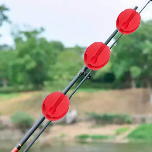 3PC Portable Fishing Rod Clips Fixed Ball Rubber Fishing Pole Clips Accessories - Picture 12 of 42
