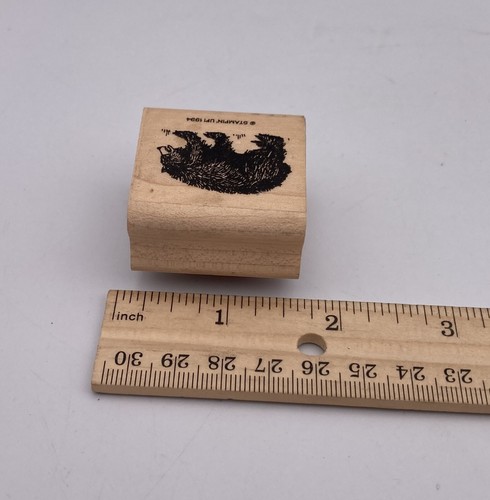 Stampin Up! Rubber Stamp 1994 Animal Wildlife BLACK BEAR - Foto 2 di 3