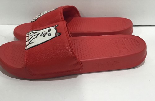 RIPNDIP Lord Nermal Slides (Red, Size 8) Slip On Sandals - Picture 2 of 12