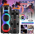 4000W Portable Bluetooth Speaker Subwoofer Heavy Bass Sound System Party FM AUX
